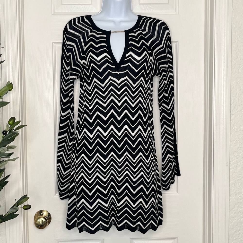 WHBM Black and white dress